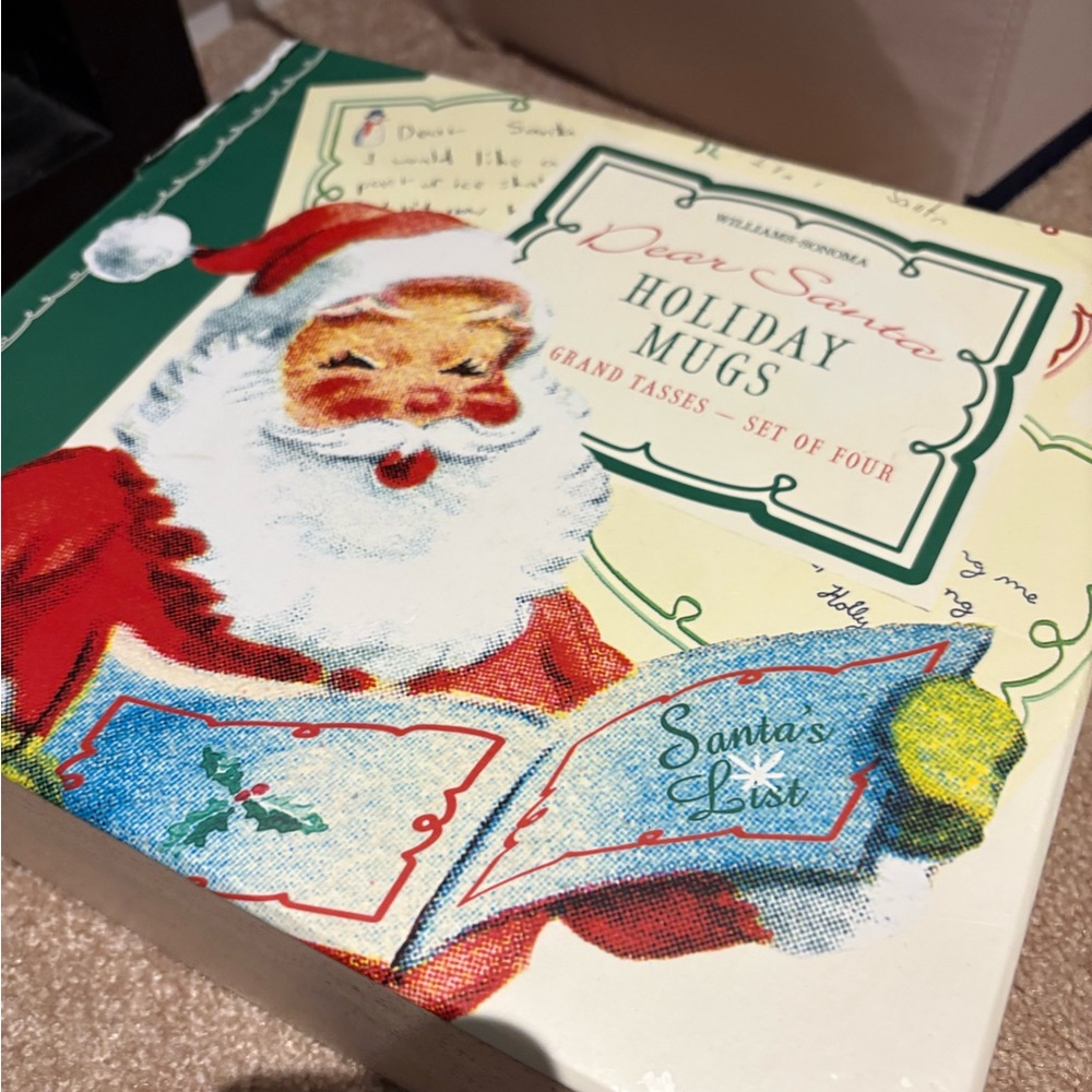 Williams Sonoma Santa's List Holiday Mugs (2007)